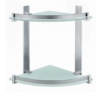 Gedy Shower Basket CLOUD Corner double Brushed Steel