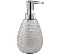 Gedy G-Astrid Silver Bathroom, Dimensions 16.6X8.3X8.3 CM Weight 0.23 kg, Ceramic soap Dispenser, Year of Warranty 2, R&D Design, One Size