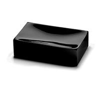 Gedy Sofia SOAP Box, Resin Sand, Dull Black, 11x7x2,9cm
