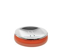 Gedy Tiglio Round Thermoplastic Resins Soap Dish in Glass, Orange