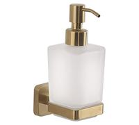 Gedy Tonga Dispenser, Stainless Steel Glass chromall, Matte Gold, 6,3x11,7x17,3cm