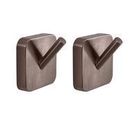 Gedy Tonga Bathroom Towel Hanger, 2 Pieces, Stainless Steel, Rose Gold, 4.7 x 3.1 x 4.9 cm, Adhesive