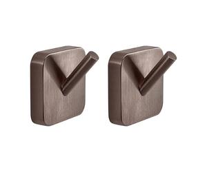 Gedy Tonga Bathroom Towel Hanger, 2 Pieces, Stainless Steel, Rose Gold, 4.7 x 3.1 x 4.9 cm, Adhesive
