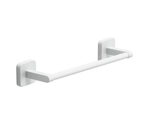 Gedy Tonga Bathroom Towel Rack, Wall Towel Bar, Adhesive Towel Rack, Drill-Free Towel Bar, 30 x 6.9 x 4.7, Matte White, Stainless Steel