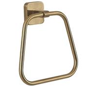 Gedy Tonga Bathroom Towel Rack, Wall Towel Rack, Towel Ring, Adhesive Towel Rack, Towel Rail without Drill, Matte Gold, Stainless Steel, 17 x 4.6 x 16 cm
