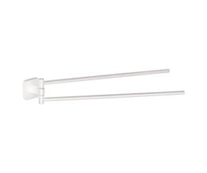 Gedy Tonga Bathroom Towel Rail Double Wall, Matte White, Stainless Steel, 4.7 x 39.1 x 5.8 cm