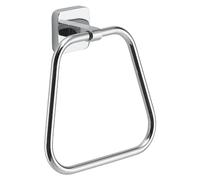 GEDY Tonga Stainless Steel Chrome Towel Ring Towel Rail Holder with Screws or Double Sided Tape 17 x 4.6 x 16 cm