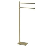Gedy TRILLY 2-Arm Bathroom Towel Rack, Brushed Gold, Stainless Steel, 14 x 34 x 83.5 cm