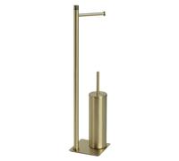 Gedy Trilly Column Toilet roll holder/toilet brush Brushed Gold