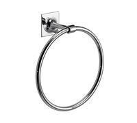 Gedy Wizard Towel Holder Bathroom Ring, Dimensions: 20 x 18.3 x 7.4 cm, Brass and Cromall® Towel Holder, Chrome Finish, Fixable with 3 m Double-Sided Adhesive, R&D Design, 2 Year Warranty