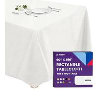 Gee Di Moda (90x156, White Tablecloth, Rectangle Tablecloth,230cmx400cm,White Rectangular Table Cloth for 2.4m Table in Washable Polyester,Great for Buffet Table, Holiday Dinner, Wedding & More
