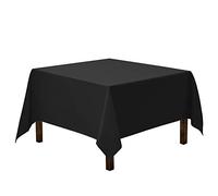 Gee Di Moda Black Square Tablecloth - 70 x 70 Inch, Heavy Duty, Polyester, Washable, Fits Square & Round Tables, Ideal for Buffet, Weddings, Parties & More