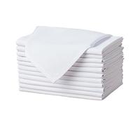 Gee Di Moda Cloth Napkins - 17 x 17 Inch White Dinner Napkins - Set of 12 Soft & Absorbent Washable Fabric Cloth Table Napkins with Hemmed Edges for Hotel Restaurant, Holiday Parties & Wedding