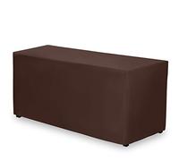 Gee Di Moda Fitted Tablecloth - 72 x 30 Inch Chocolate Fitted Tablecloth for 6 Foot Rectangle Table - Heavy Duty Washable Fabric - for Buffet Table Holiday Party Dinner Wedding & Trade Show