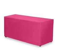 Gee Di Moda Fitted Tablecloth - 72 x 30 Inch Fuchsia, Heavy Duty Washable Fabric - for 6 Ft Buffet Table, Holiday Party, Dinner, Wedding & Trade Show