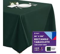 Gee Di Moda Hunter Green Rectangle Tablecloth - 90 x 156 Inch, Fits 8 Foot Table, Heavy Duty Washable Polyester, Ideal for Buffet, Weddings, Parties & Holidays