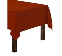 Gee Di Moda Rectangle Tablecloth - 60 x 102 Inch Burnt Orange Table Cloth for 6 Foot Rectangle Tables - Heavy Duty Washable Fabric - for Holiday Party, Dinner, Weddings, Baby Shower & Events