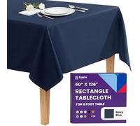 Gee Di Moda Rectangle Tablecloth - 60 x 126 Inch Navy Blue Table Cloth for 8 Foot Rectangle Table - Heavy Duty Washable Fabric - for 8 Ft Buffet Table, Holiday Party, Dinner, Wedding & Baby Shower