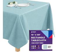 Gee Di Moda Rectangle Tablecloth - 70 x 120 Inch - Baby Blue Rectangular Table Cloth in Washable Polyester - Great for Buffet Table, Parties, Holiday Dinner, Wedding & More