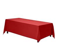 Gee Di Moda Rectangle Tablecloth - 70 x 120 Inch Red Table Cloth for 6 or 8 Foot Rectangle Table - Heavy Duty Washable Fabric - for Buffet, Holiday, Dinner, Wedding & Baby Shower