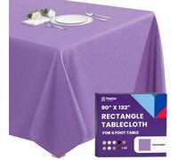 Gee Di Moda Rectangle Tablecloth - 90 x 132 Inch Lavender Table Cloth for 6 Foot Table with Floor-Length Drop - Heavy Duty Washable Fabric - 6 Ft Buffet Table, Holiday Party, Wedding & Baby Shower