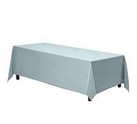 Gee Di Moda Rectangle Tablecloth - 90 x 156 Inch Baby Blue - Heavy Duty Washable Polyester - Fits 8 Foot Table - Ideal for Buffet, Weddings & Parties
