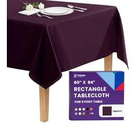 Gee Di Moda Rectangular Table Cloth, 152 x 213 cm, Eggplant Tablecloth, Rectangular 150 cm, Heavy Duty Washable for Buffet Table, Holiday Party, Dinner, Wedding and Baby Shower