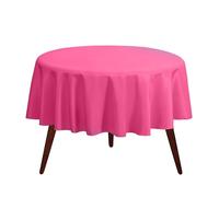 Gee Di Moda Round Tablecloth - 108 Inch Fuchsia Round Table Cloth for 48 to 72 Inch Round Tables - Heavy Duty Washable Fabric - for Buffet Table, Holiday Party, Dinner, Wedding & Baby Shower