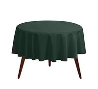 Gee Di Moda Round Tablecloth - 132 Inch Hunter Green Round Table Cloth for 72 to 96 Inch Round Tables - Heavy Duty Washable Fabric - for Buffet Table, Holiday Party, Dinner, Wedding & Baby Shower