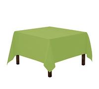 Gee Di Moda Square Tablecloth - 52 x 52 Inch Apple Green Table Cloth for Small Square or Round Tables - Heavy Duty Washable Fabric - for Buffet Table, Holiday Party, Dinner, Wedding & Baby Shower