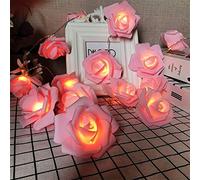 Gee Hut LED Rose Flower String Lights, 14.7 ft Pink Flower Fairy String Light 30 LED Lights for Romantic Decoration Holiday Party Wedding, Valentine's, Birthday, Christmas