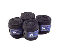 Gee Tac Horse Bandages Leg Wraps Pack of 4 x 3M BLACK
