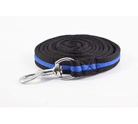 Gee Tac Soft Lead Rope/Lunge Line Dog Lead 2.4m BLACK/ BLUE