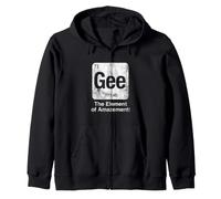 Gee The Element of Amazement Funny Science Periodic Table Zip Hoodie