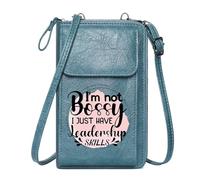 GEEADNB Bags with Card Slots Cell Phone Wallet Purses Bossy Empowering Leadership Travel Rfid Safe Suitable for Everyday Use