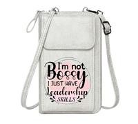 GEEADNB Bags with Card Slots Cell Phone Wallet Purses Bossy Empowering Leadership Travel Rfid Safe Suitable for Everyday Use