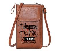 GEEADNB Bags with Card Slots Crossbody Bags for Women Black background THE MAN Red hearts Holiday Customized Gift Personalized Gifts for Girlfriend Friends