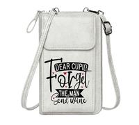 GEEADNB Bags with Card Slots Crossbody Bags for Women Black background THE MAN Red hearts Holiday Customized Gift Personalized Gifts for Girlfriend Friends