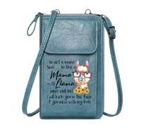 GEEADNB Bags with Card Slots Ladies Cell Phone Purse Sunflowers Cartoon Llama Whimsical Style Leather Purse for Lover Holiday Customized Gift