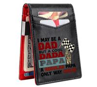 GEEADNB Carbon Fiber Wallet I Maybe a Dad, Men's Minimalist Credit Card Holder with RFID Anti-Theft Feature-Gift for Men, Father, Boyfriend's Birthday