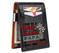 GEEADNB Carbon Fiber Wallet I Maybe a Dad, Men's Minimalist Credit Card Holder with RFID Anti-Theft Feature-Gift for Men, Father, Boyfriend's Birthday