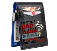 GEEADNB Carbon Fiber Wallet I Maybe a Dad, Men's Minimalist Credit Card Holder with RFID Anti-Theft Feature-Gift for Men, Father, Boyfriend's Birthday