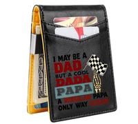 GEEADNB Carbon Fiber Wallet I Maybe a Dad, Men's Minimalist Credit Card Holder with RFID Anti-Theft Feature-Gift for Men, Father, Boyfriend's Birthday