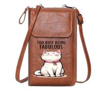 GEEADNB Card Wallets Purse Bags with Card Slots Cartoon-style white cat Red collar with heart tag Whimsical digital illustration Long Purse for Gift Cute Stylish Elegant Accessory