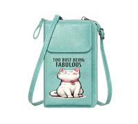 GEEADNB Card Wallets Purse Bags with Card Slots Cartoon-Style White cat Red Collar with Heart tag Whimsical Digital Illustration Long Purse for Gift Cute Stylish Elegant Accessory