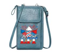 GEEADNB Card Wallets Purse Cell Phone Wallet Purses Let's Get LIT Text Fireworks Patriotic Celebration Personalized Gifts for Girlfriend Friends for Valentine's Day Birthday Gifts
