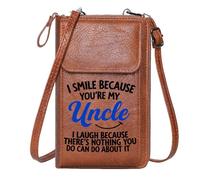 GEEADNB Card Wallets Purse Personalized Crossbody Wallets Affectionate Theme Superhero Uncle Classic Outfit