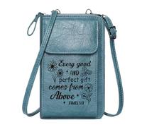 GEEADNB Card Wallets Purse Personalized Crossbody Wallets Contrasting black background Every good AND comes from Above Floral line drawings Personalized Gifts for Girlfriend Friends Graduation Student