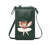 GEEADNB Card Wallets Purse Personalized Crossbody Wallets Fairy Tutu Dress Black Background PU Leather Phone Bags Elegant Gift for Mother's Day