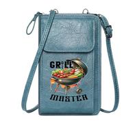 GEEADNB Card Wallets Purse Personalized Leather Cell Phone Wallet grilled vegetables barbecue grill cartoonish illustration Elegant Gift for Mother's Day Christmas